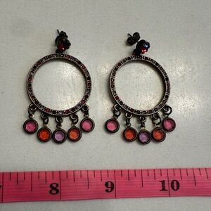 Colored stone earrings